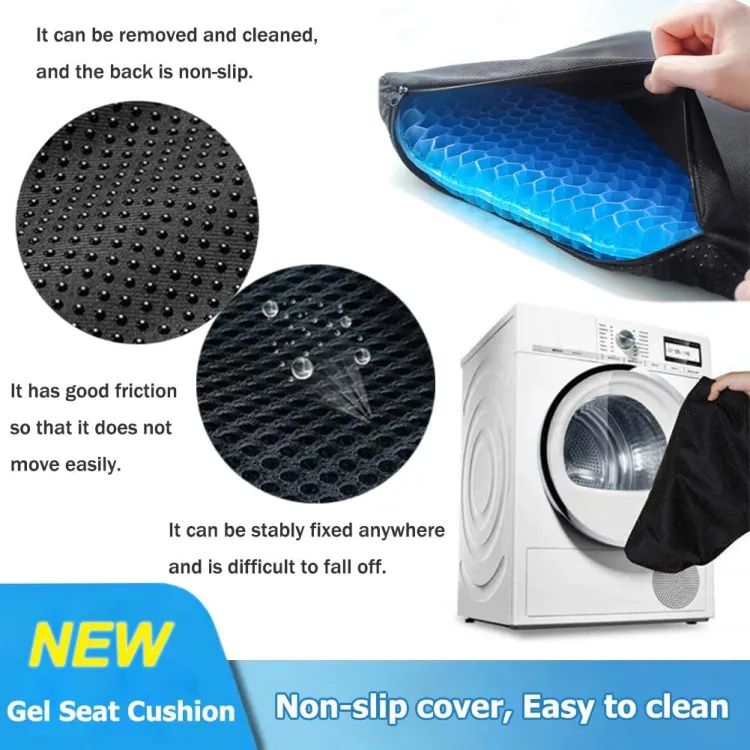Egg Sitter Comfortable Orthopedic Chair Seat Gel Seat Cushion Double Thick Egg Gel Cushion For Pressure Pain Relief Breathable Cushion Chair Pads For Car Seat Office Chair For Pressure Relief