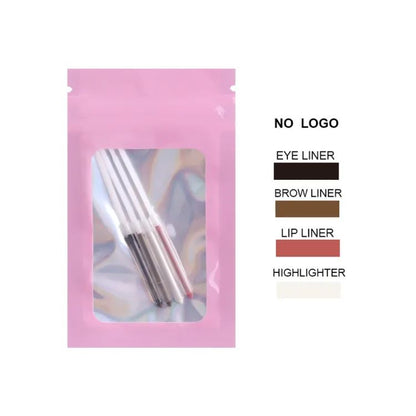 Makeup Pen 4 In 1 Eyebrow Pencil Waterproof Long Lasting Easy Color Eyebrow Lip Highlighter Pen Sweatproof Makeup Cosmetic Tool