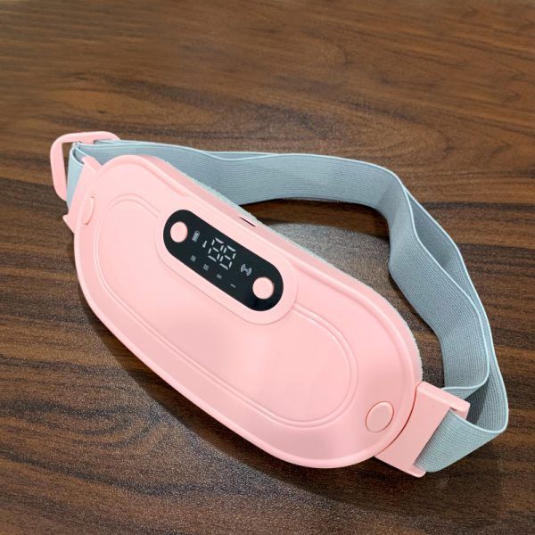 Electric Period Cramp Massager Vibrator Heating Belt for Menstrual Relief Pain Waist Stomach Warming Women