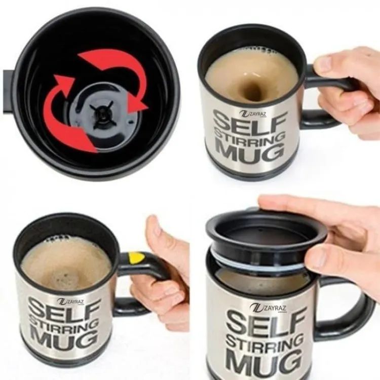 Self Stirring Coffee Mug Cup Funny Electric Stainless Steel Automatic Self Mixing Spinning Home Office Travel Cup