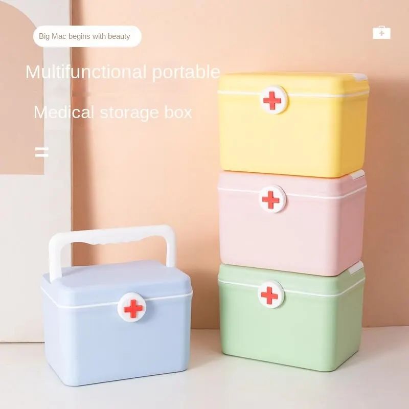 Medicine Box Family Household Large Capacity Multi Layer Drug Medicine Storage Box