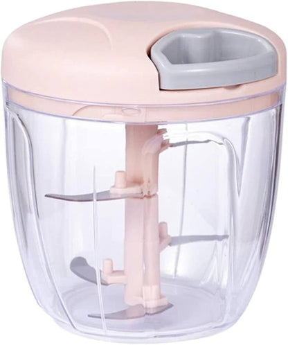 5 Blades Manual Vegetable Chopper Cutter Hand Pull Food Chopper