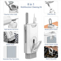 8In1 Computer Keyboard Cleaner Brush Kit Earphone Cleaning Pen for Headset Phone Cleaning Tools Black