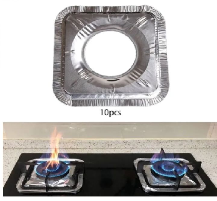 10 Pcs Aluminum Foil Stove Burner Cover