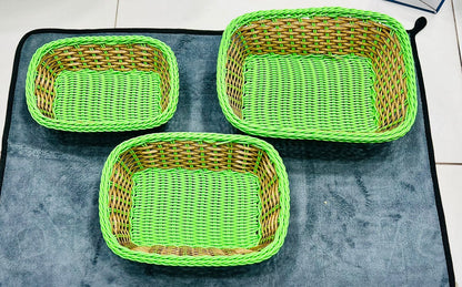 1 PCS(MEDIUM) NYLONE CANE MATERIAL FOOD SERVING BREAD BASKET / NAAN BASKET