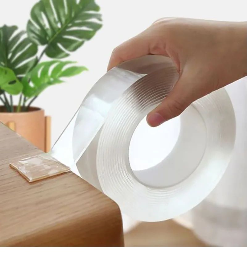 Pack Of 2 Double Sided Tape for Walls Heavy Duty Removable Mounting Tape Strong Adhesive Washable and Reusable Tape Wall Tape for Picture Photo Carpet Decoration Poster Tape Roll