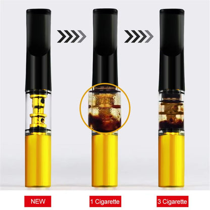 Pack of 2 - Mini Filtration Tobacco Tar Filter Cleanable Microfilter Cigarette Holder Recyclable Smoke Mouthpiece Filtration Smoking Gadgets