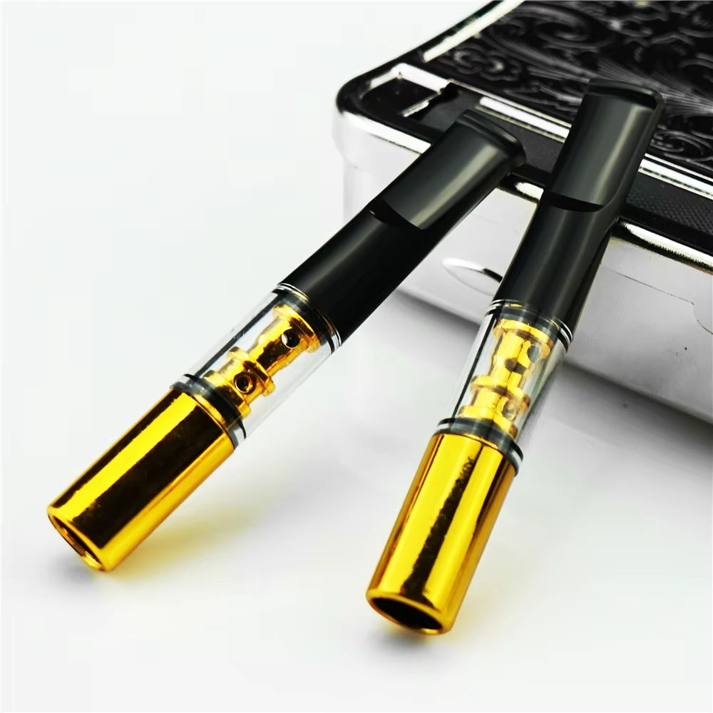 Pack of 2 - Mini Filtration Tobacco Tar Filter Cleanable Microfilter Cigarette Holder Recyclable Smoke Mouthpiece Filtration Smoking Gadgets