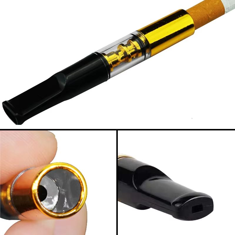 Pack of 2 - Mini Filtration Tobacco Tar Filter Cleanable Microfilter Cigarette Holder Recyclable Smoke Mouthpiece Filtration Smoking Gadgets