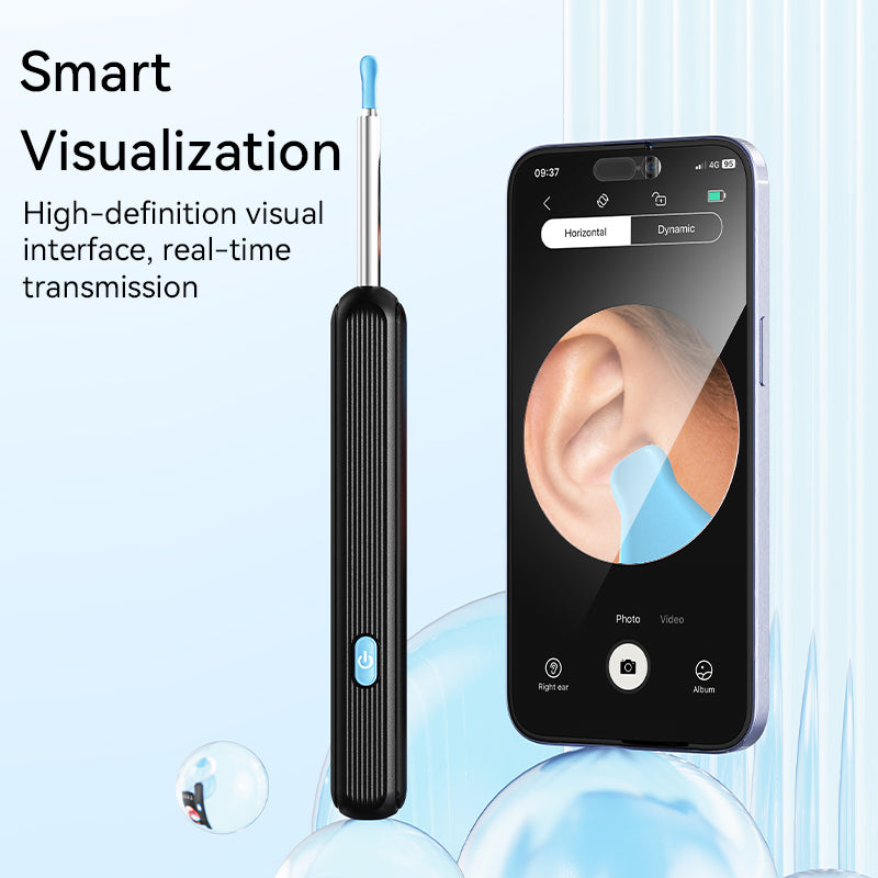 Ear Cleaner High Precision Ear Wax Removal Tool with Camera with LED Light Wireless Cleaner