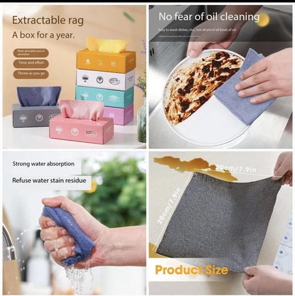 Removable Microfiber Rags 20 pcs Box