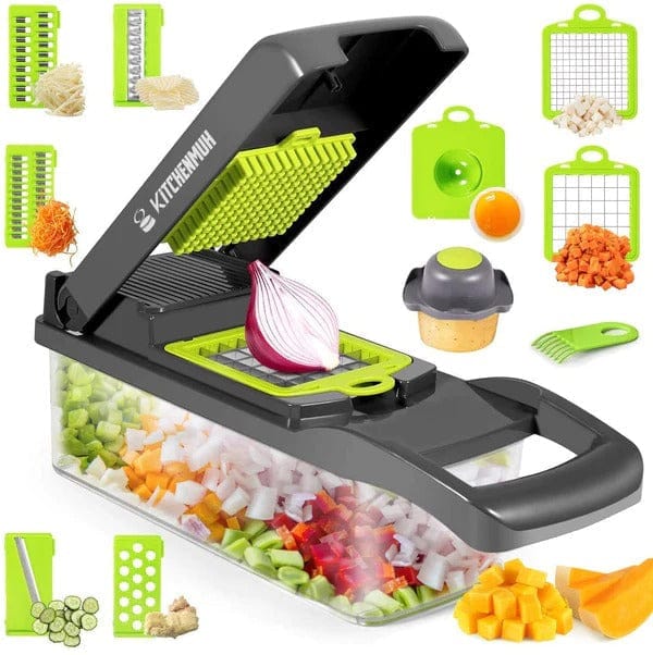 16 IN1 Mandoline Slicer Veggie Food Chopper Vegetable Cutter Tomato Carrot Grater Cheese French Onion Shredders Kitchen Tool