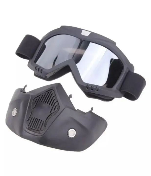 2 In 1 Motorcycle Bike Detachable Helmet Goggles Mask