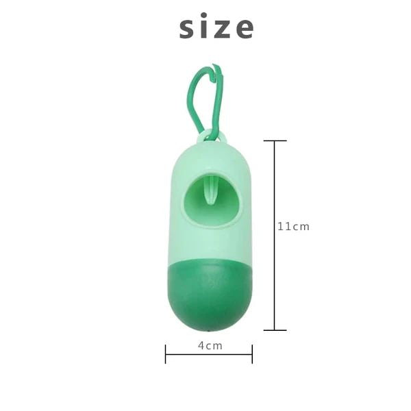 Portable Diaper Bag Dispenser with 2 Refill Rolls Travel Baby Poop Bag Holder