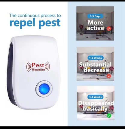 Ultrasonic pest repeller electronic plug in Rodent Mouse roach bug insect repellent indoor home kitchen etc