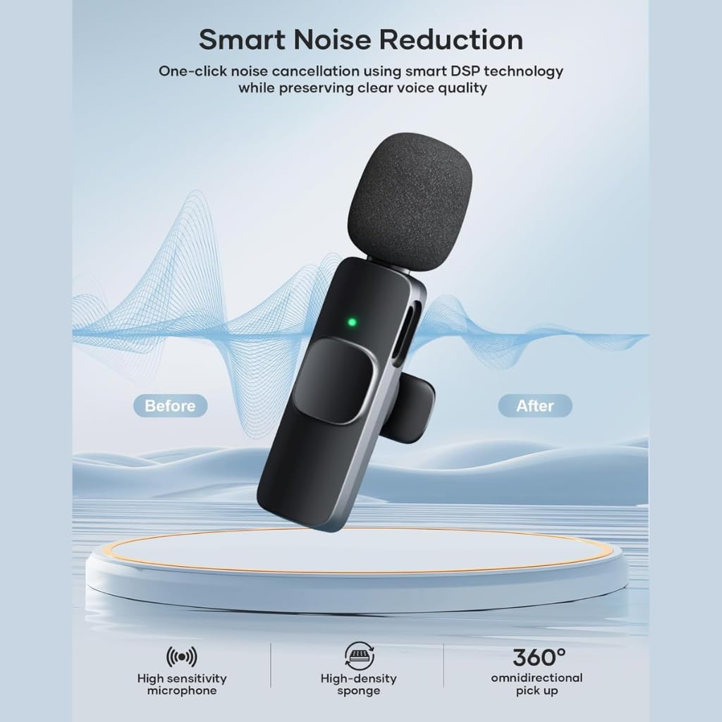 K9 Double Mic Plus 3 Connectors (iPhone Plus Type C Plus Android)