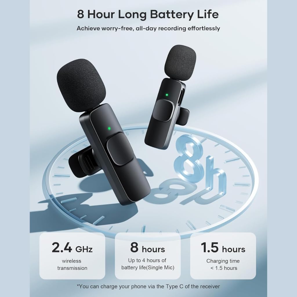 K9 Double Mic Plus 3 Connectors (iPhone Plus Type C Plus Android)
