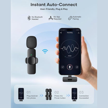 K9 Double Mic Plus 3 Connectors (iPhone Plus Type C Plus Android)