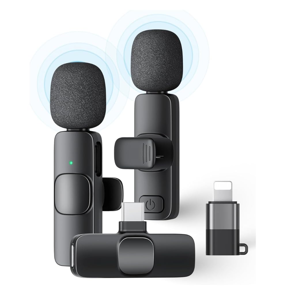 K9 Double Mic Plus 3 Connectors (iPhone Plus Type C Plus Android)