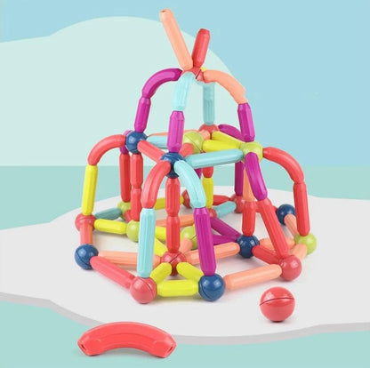 Magnetic Bar Blocks (25 Pieces) Construction Set For Brain Development