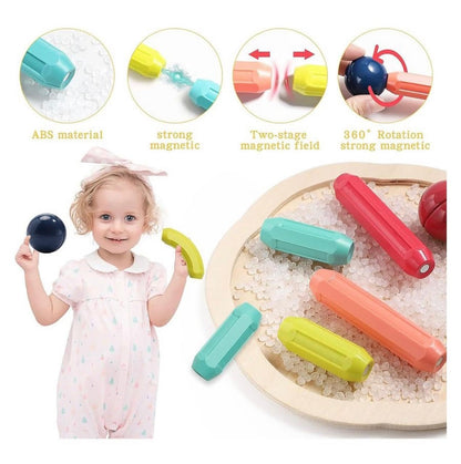 Magnetic Bar Blocks (25 Pieces) Construction Set For Brain Development