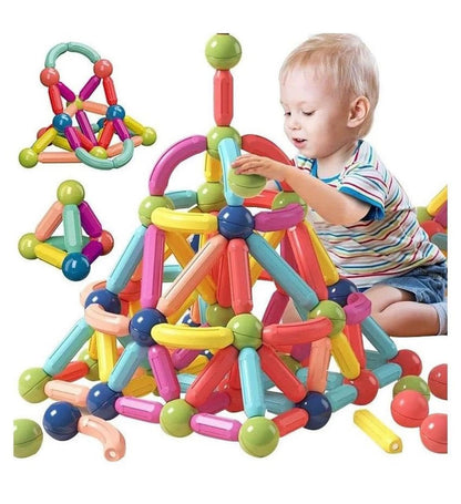 Magnetic Bar Blocks (25 Pieces) Construction Set For Brain Development