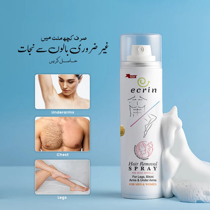 New Original Ecrin Hair Removal Foaming Spray Advance Formula with Refreshing Fragrance 200ml