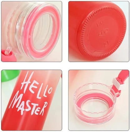 Hello Master Glass Water Bottle for School College Office 480 ml