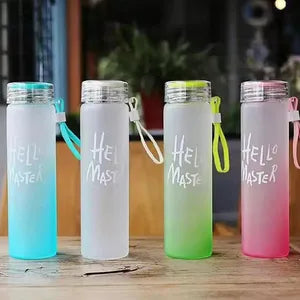 Hello Master Glass Water Bottle for School College Office 480 ml
