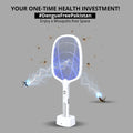 2 in 1 Rechargeable Electronic Mosquito Bat Racket Insect Killer Lamp
