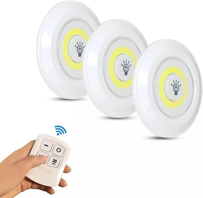 3 Pec Tap LED Light With Remote Control Cell Operated