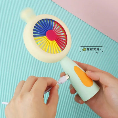 Rechargeable & Portable LED Lighting Mini Fan Electric Portable Mini Desk Fan