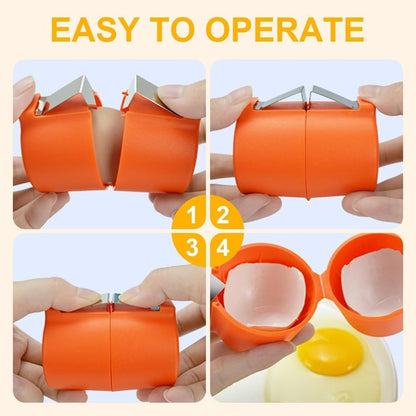 Portable Egg Opener Handheld Cracking Egg Opening Tool for Kitchen Cooking Baking Accessories Reusable Eggshell Separator