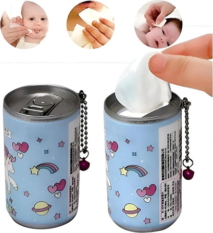 Pack of 30 Mini Portable Wipes with Can Packing