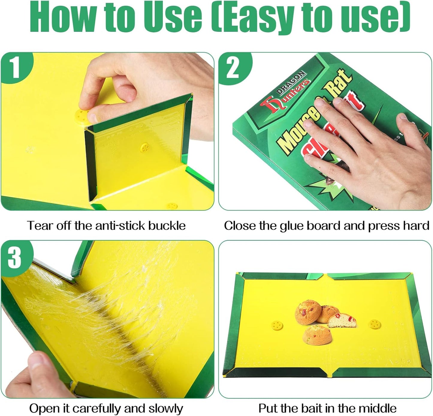 Sticky Mouse Board Efficient Strong Big Rat Paste Household Mousetrap Rat Poison Rat Glue Boards Clip