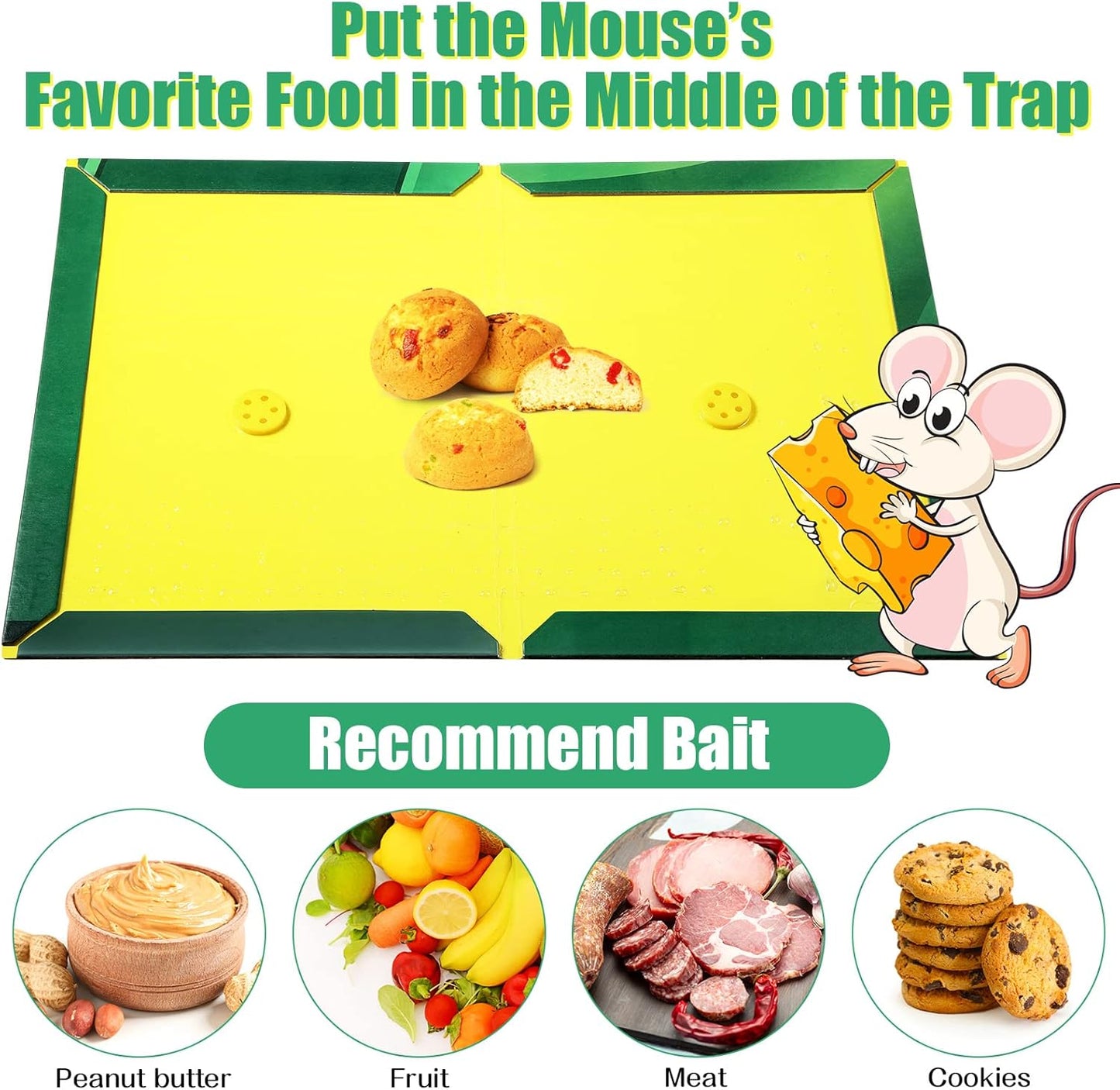 Sticky Mouse Board Efficient Strong Big Rat Paste Household Mousetrap Rat Poison Rat Glue Boards Clip