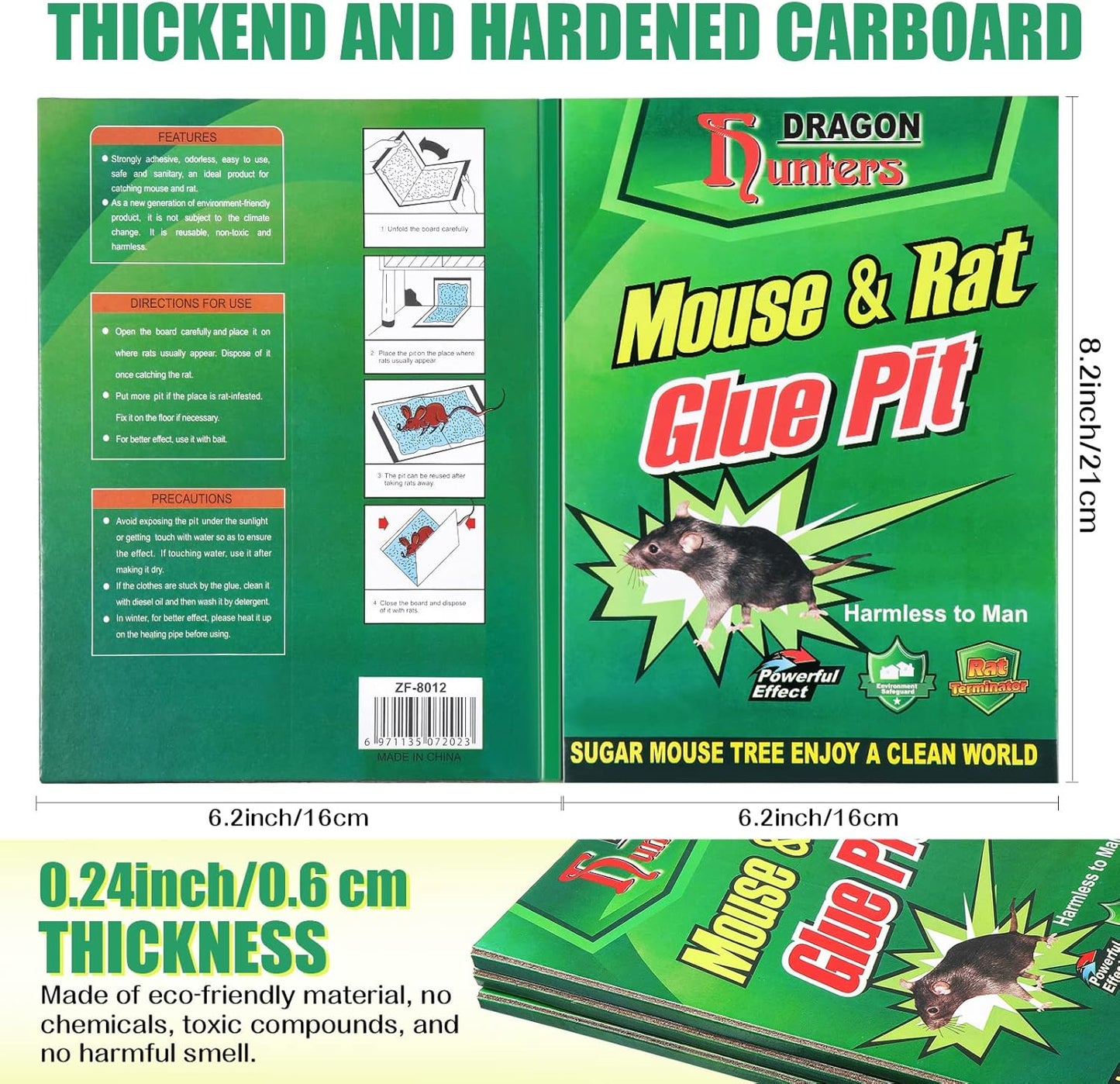 Sticky Mouse Board Efficient Strong Big Rat Paste Household Mousetrap Rat Poison Rat Glue Boards Clip