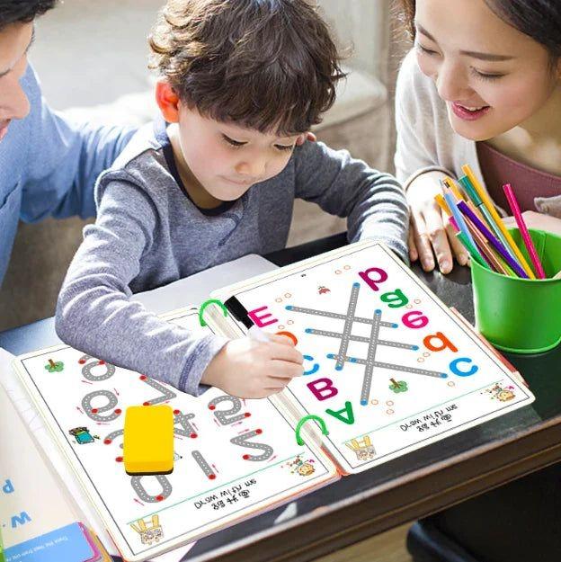 Kids Educational Learning Tracing Book Stroke Line Dot To Dot Magical 64 Pages