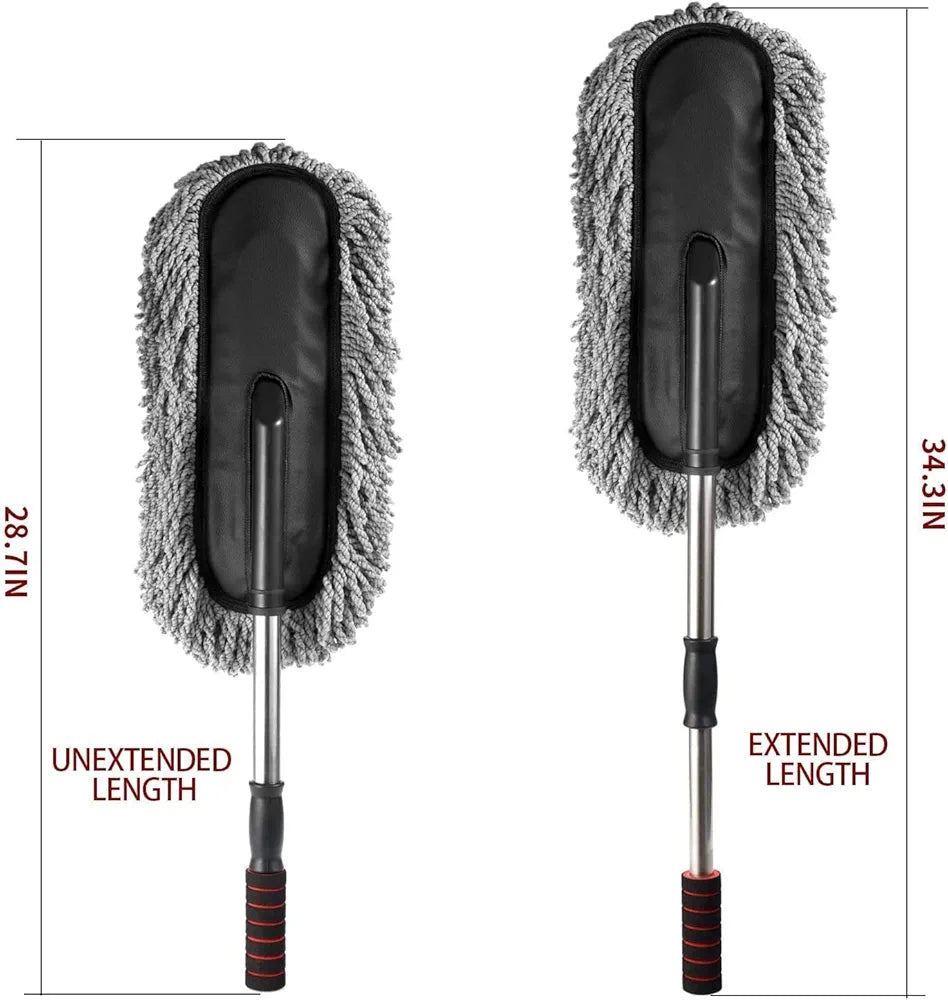 Telescopic Microfiber Car Duster with Long Handle