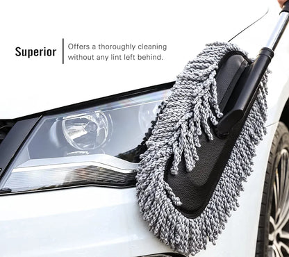 Telescopic Microfiber Car Duster with Long Handle
