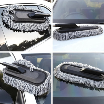 Telescopic Microfiber Car Duster with Long Handle