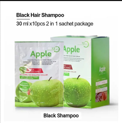 10 Pcs Box Hair Color Shampoo 30ml in Bags High Quality Home Use Fast Ammonia Free Black Hair Dye Cream No Damage to the Hair