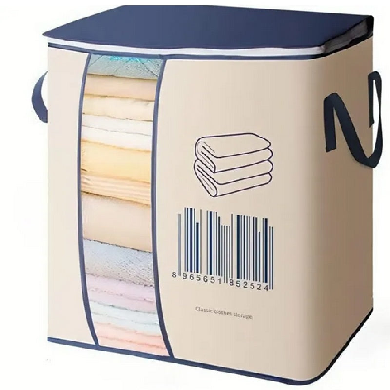 Printed Blanket Organizer with Handles Storage Bag