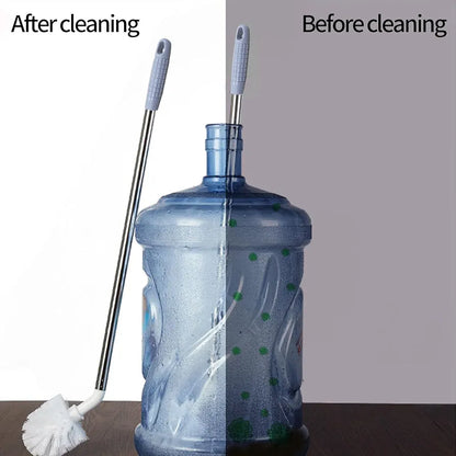 Bottle Brush for 19L Jug, 11 and 19L Water Bottle Cleaning Brush, Long Handle Bucket Brush, 64cm Curved Cleaning Brushes with Stainless Steel Handle for Large