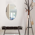 Oval Shape Mirror Wall Sticker Size 11 inch