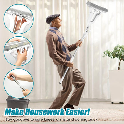 Adjustable Squeeze Water Floor Cleaning Magic Sponge Mop