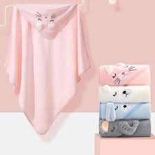 Baby Bath Towel Cloak Cartoon Soft Hooded Spa Robe Baby Bathrobe Flannel