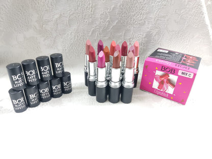 Pack Of 12 BOB Matte Lipstick Setting A