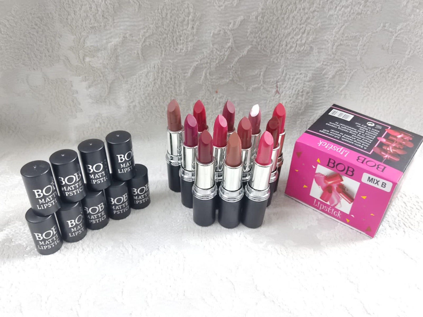 Pack Of 12 BOB Matte Lipstick Setting B