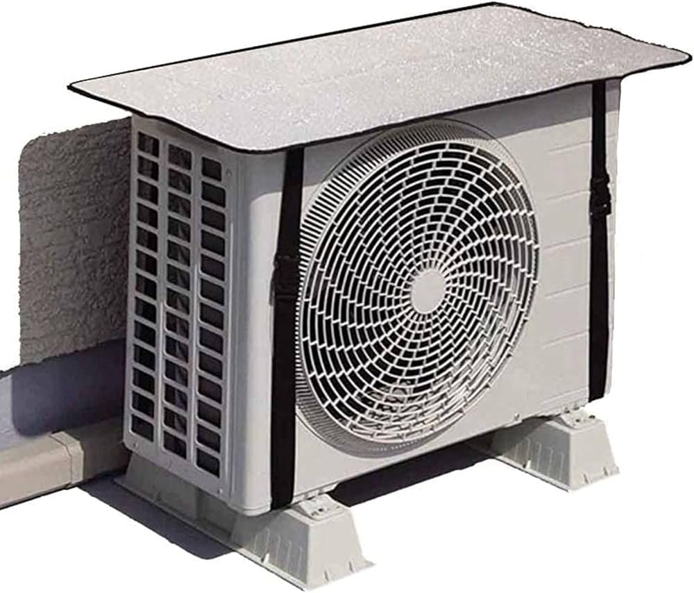 Ac Outdoor Unit Protector Heat Insulation Sunlight Shade Protector from Dust With Adjustable Buckle Rain Cover Air Conditioner Cover
